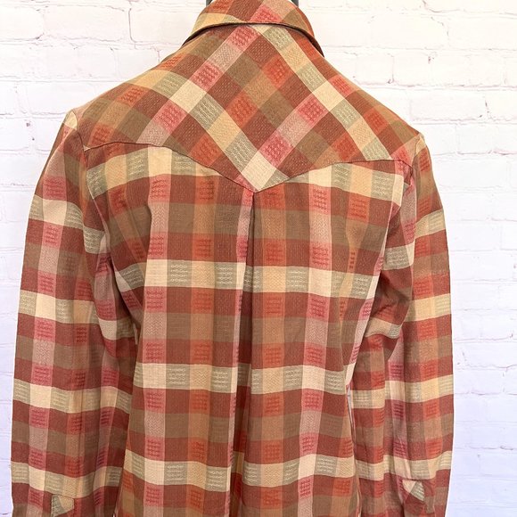 80's Plaid Blouse - Western Style - Size Small - Brand Gil & co. - Picture 7 of 10